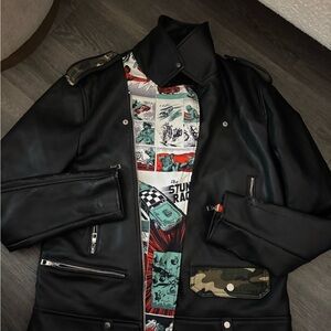 Zara Men’s Leather Jacket Size Large